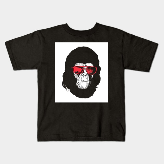 Cornelius Red and White Kids T-Shirt by Evan Derian